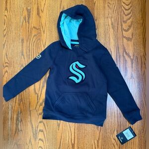NWT  NHL SEATTLE KRAKAN Hoodie Authentic  Pro Fanatics Youth L-7  $60